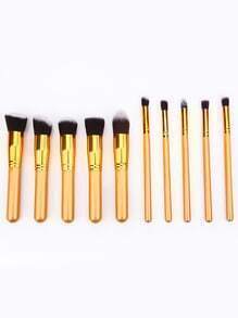 10pcs Professional Makeup Set Brushes Tools-Gold