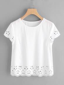 Scallop Edge Laser Cut Top