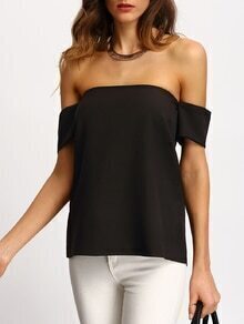 Black Off The Shoulder Shirt