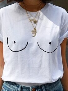 Funny Printed Short Sleeve T-shirt
