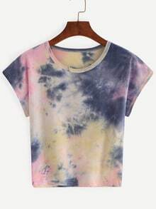 Color Block Tie-dye T-shirt