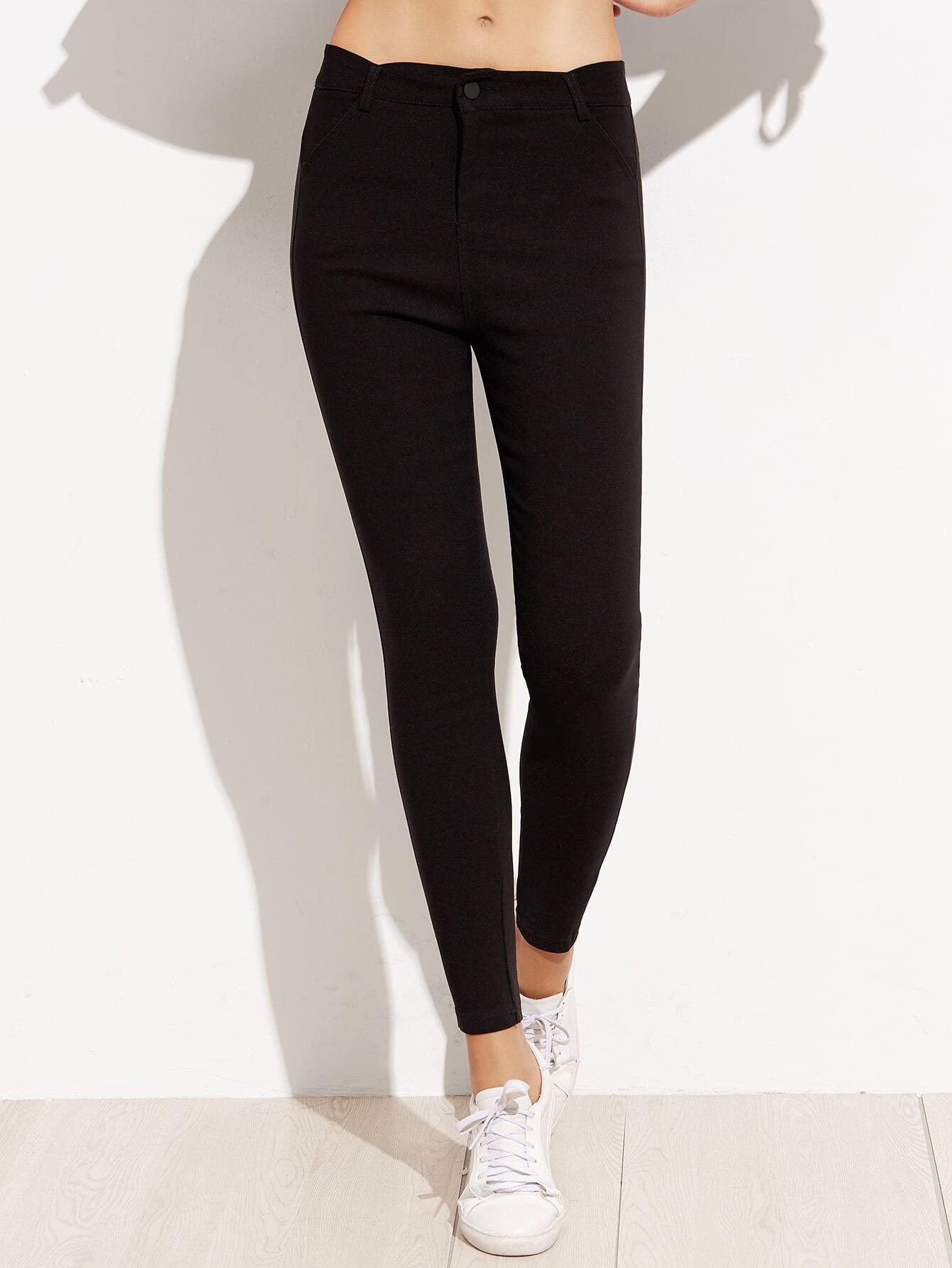 Black Skinny Ankle Pants EmmaClothWomen Fast Fashion Online