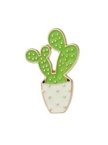 Green Color  Enamel Plant Shape Big Brooches Jewelry