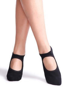 Black Non Slip Ballet Socks