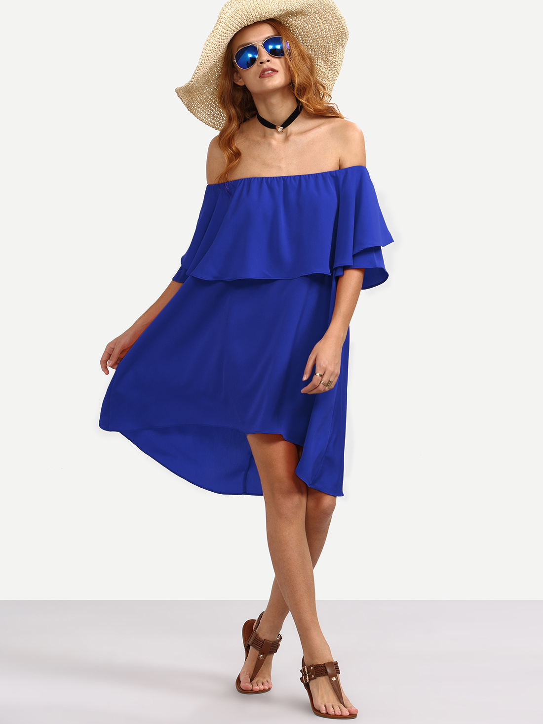 Royal Blue High Low Dress