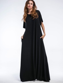 Shift Full Length Dress With Pockets