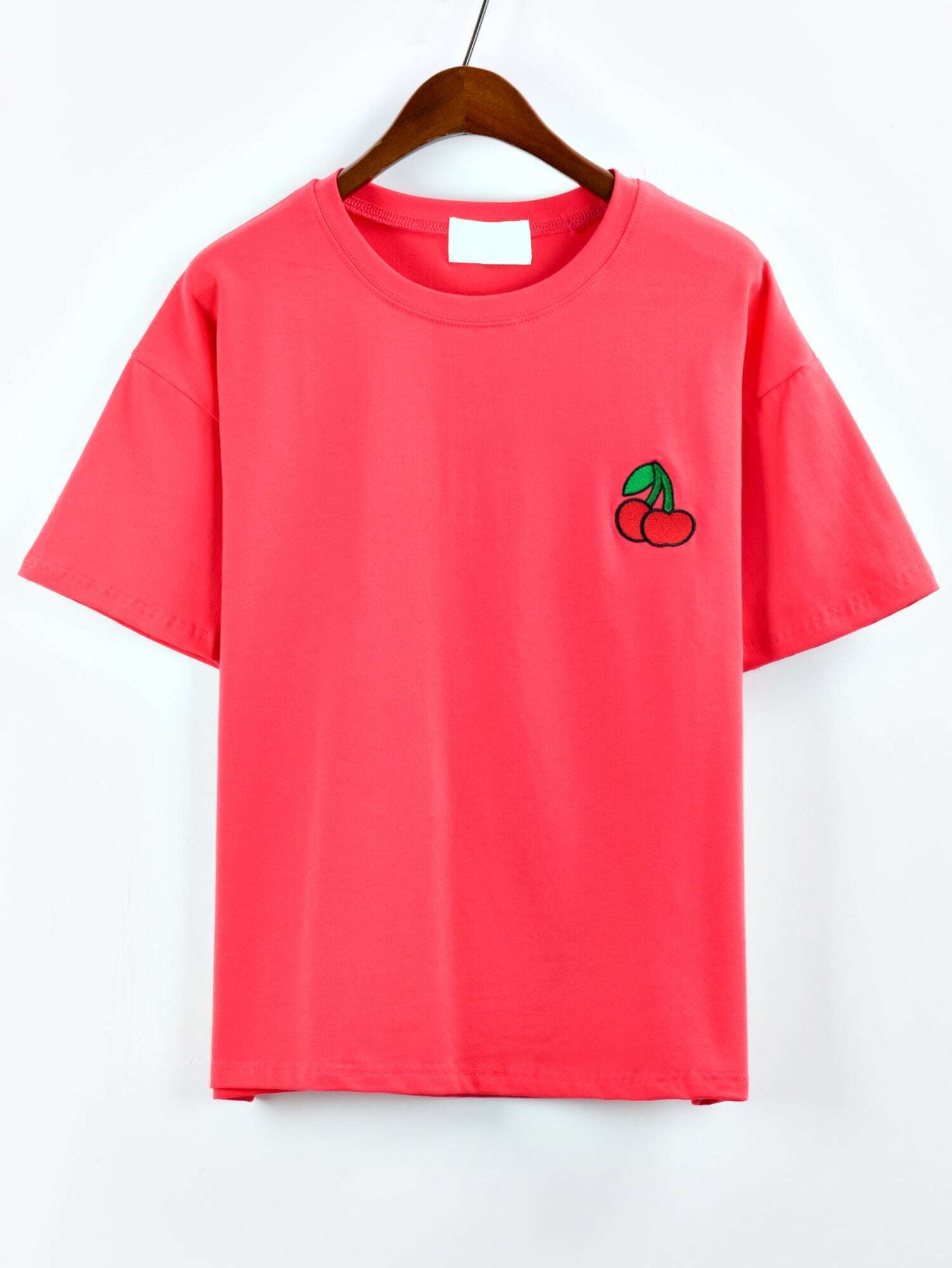 cherry color t shirt