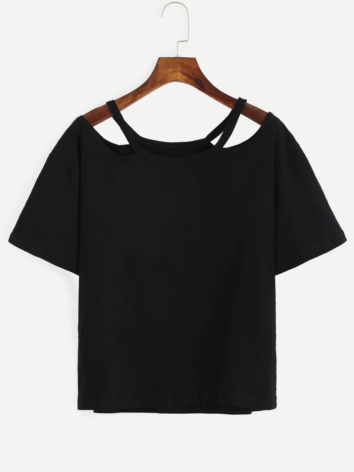 t shirt with cutout neckline