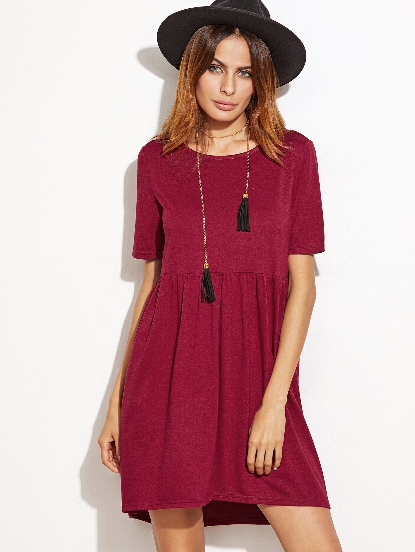 Short Sleeve Babydoll Dress