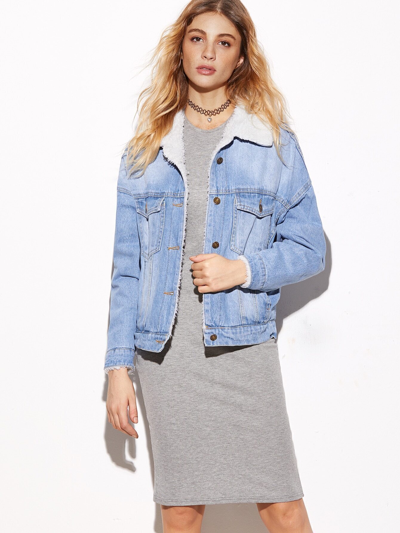 pale blue denim jacket womens