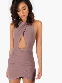  Ruched Peakaboo  MAUVE