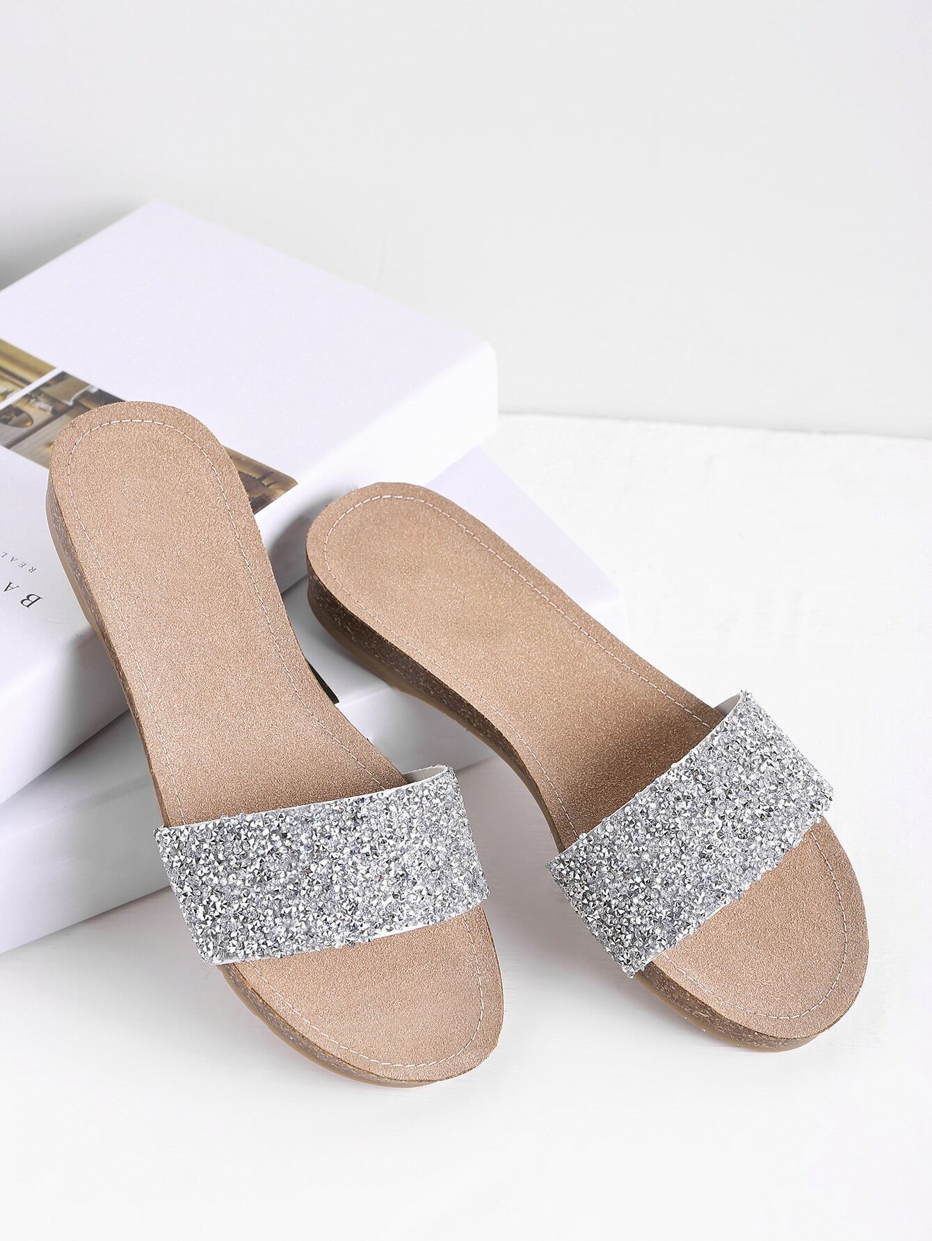 glitter sliders womens