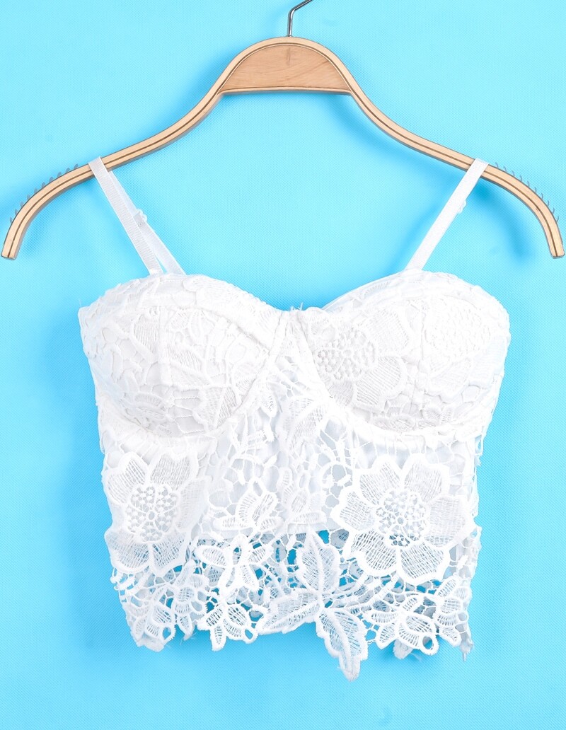 white lace cami top